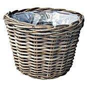 Van der Leeden Pflanzkasten (L x B x H: 35 x 35 x 25 cm, Rattan, Grau) | BAUHAUS