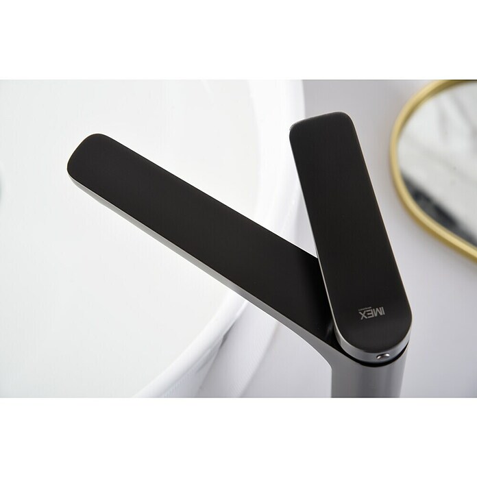 Imex Nápoles Grifo de lavabo Alto (Black gun) | BAUHAUS