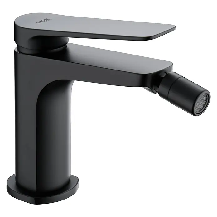 Imex Nápoles Grifo monomando de bidé - Negro - Grifo de bidé negro IMEX con un diseño moderno, perfecto para un accesorio de baño elegante.