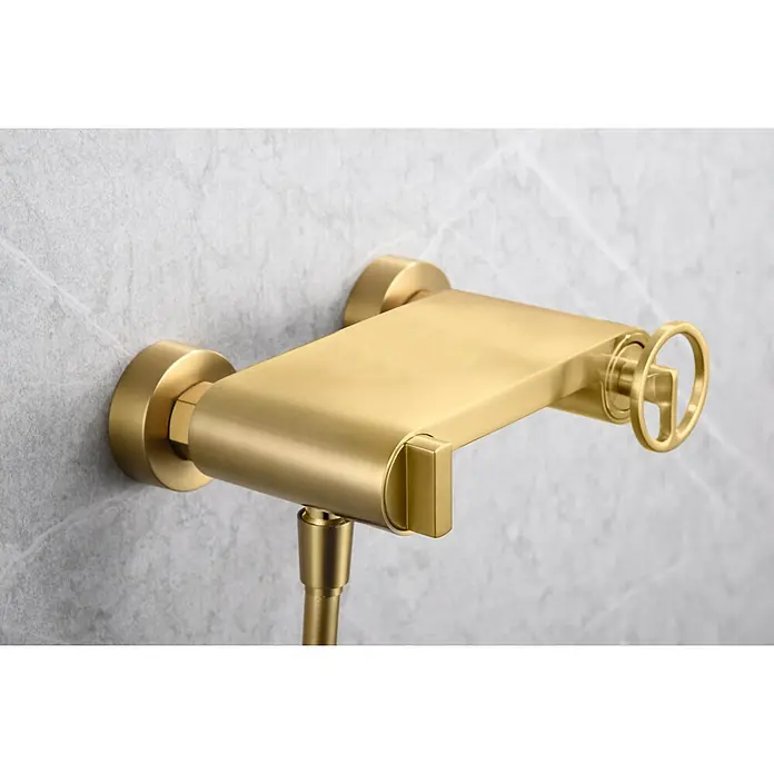 Imex Olimpo Grifo de ducha - Oro - Grifo de ducha dorado con un diseño elegante y moderno para una experiencia de baño de lujo.