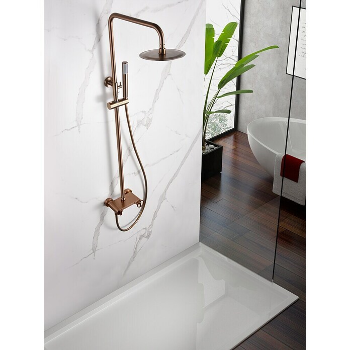Imex Olimpo Sistema de ducha (Grifo monomando, Oro rosa) | BAUHAUS