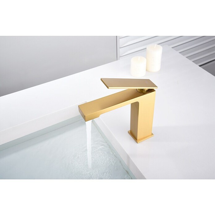Imex Pisa Grifo de lavabo (Oro) | BAUHAUS