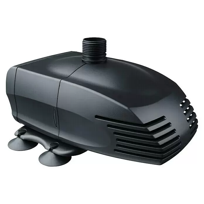 Ubbink Wasserspielpumpe ProLine 3000 Eco - Fördermenge pro Std.: 2.510 l - Schwarze Tauchpumpe mit Gewindeauslass oben und vier Saugnäpfen an der Basis.