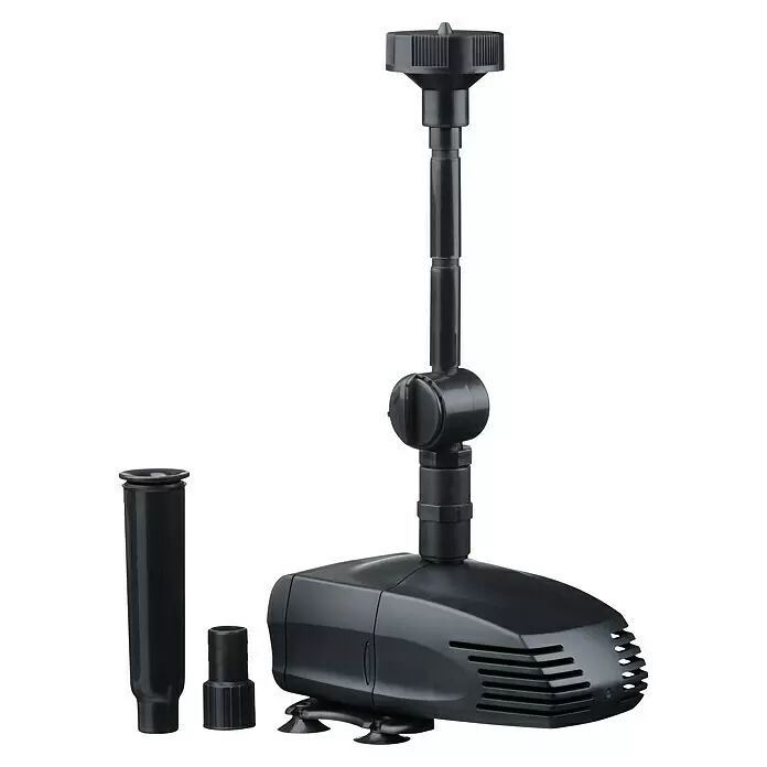 Ubbink Wasserspielpumpe ProLine 1900 Eco - Fördermenge pro Std.: 1.700 l - Schwarze Tauchpumpe aus Kunststoff mit verstellbarer Fontänendüse und Saugnäpfen, für Teiche oder Wasserspiele.
