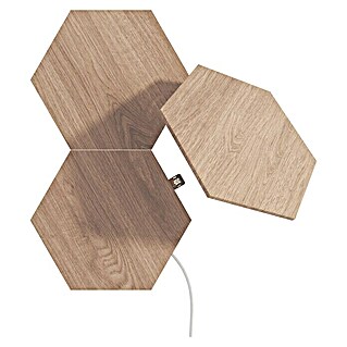 Nanoleaf Erweiterungskit Elements Hexagons 3 Panels (42 W, Holzoptik, Mehrfarbig, Hexagons, Smart Home-fähig: Ja)