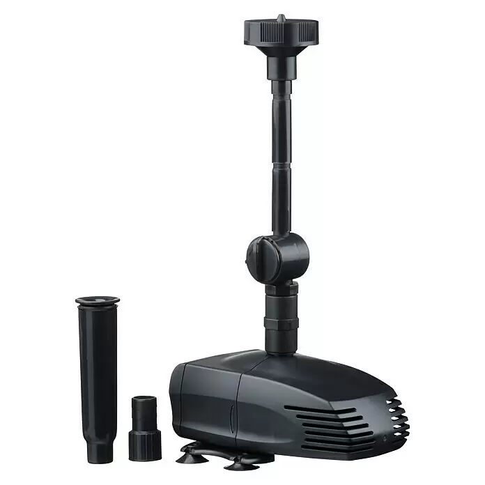 Ubbink Wasserspielpumpe ProLine 1400 Eco - Fördermenge pro Std.: 1.400 l - Schwarze Tauchpumpe für Springbrunnen mit verstellbarer Düse, Verlängerungsrohr und Anschlussstück.