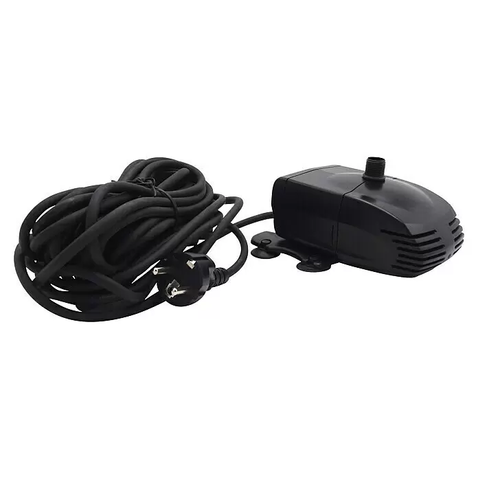 Ubbink Wasserspielpumpe ProLine 700 Eco - Fördermenge pro Std.: 700 l - Schwarze Tauchpumpe mit aufgewickeltem Netzkabel und Stecker.