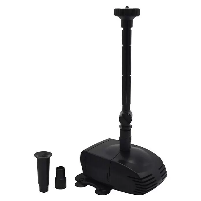 Ubbink Wasserspielpumpe ProLine 700 Eco - Fördermenge pro Std.: 700 l - Schwarze Tauchpumpe mit verstellbarer Fontänendüse und zwei zusätzlichen Düsen.