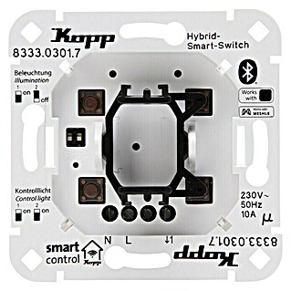 Kopp Schakelaar Hybride Smart Switch 3-draads (Wit, Inbouw)
