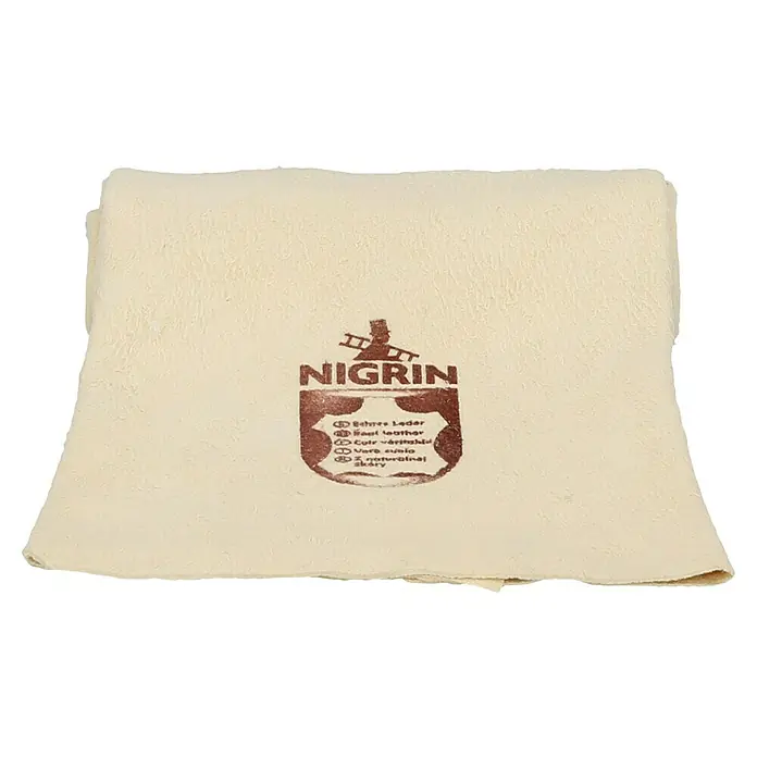 Nigrin Autoleder - 23 x 23 cm, Leder - Nigrin Echtleder Tuch: Hochwertiges Tuch für die Pflege von Echtleder, sorgt für schonende Reinigung und Glanz.