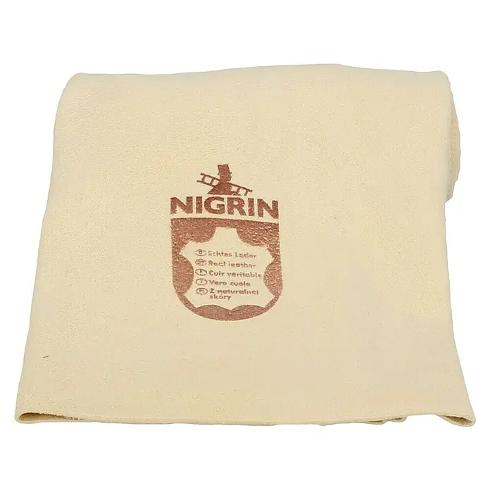 Nigrin Autoleder - 37 x 37 cm, Leder - Nigrin Echtleder Reinigungstuch für schonende Reinigung und Pflege von Leder, erhältlich im Online-Shop.