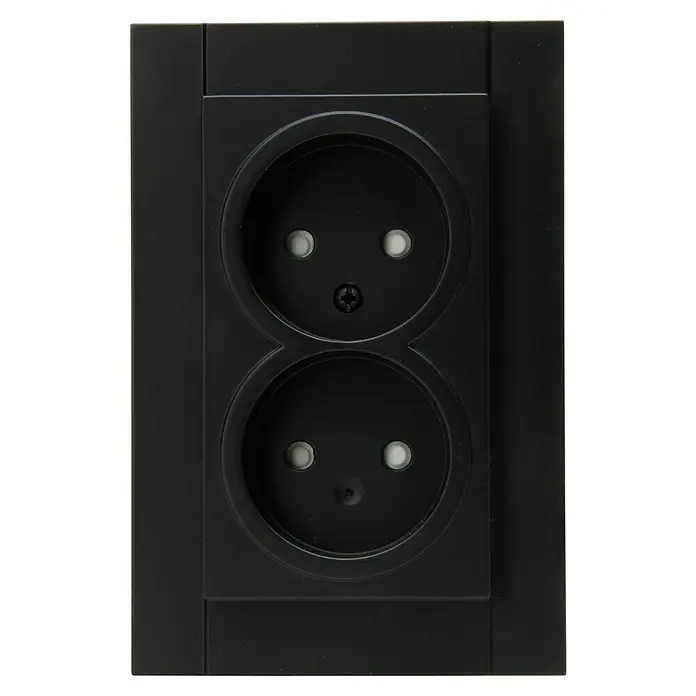 EMhub Quadro55  By Kopp  Dubbele Bedieningswip Tbv Serie- En Wissel Wisselschakelaar Zuiver Wit Mat 4088042