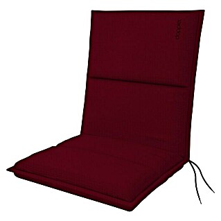 Doppler Sitzauflage City (Rot, Niederlehner, L x B x H: 100 x 48 x 6 cm, Polyester)
