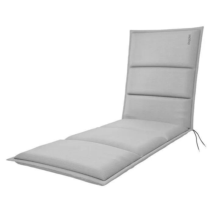 Doppler Liegenauflage City - Hellgrau, L x B x H: 195 x 60 x 6 cm, Liegenauflage - Ein stilvolles, graues Liegenpolster von Doppler mit bequemen Polsterzonen für entspannte Stunden im Garten oder auf der Terrasse.