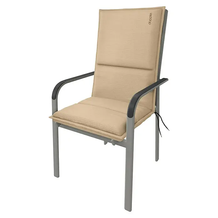 Doppler Sitzauflage Midi City - Beige, L x B x H: 110 x 48 x 6 cm, Polyester - Der elegante Sessel mit bequemen Polstern und modernem Design bietet hohen Sitzkomfort und ist eine stilvolle Ergänzung für jeden Raum.