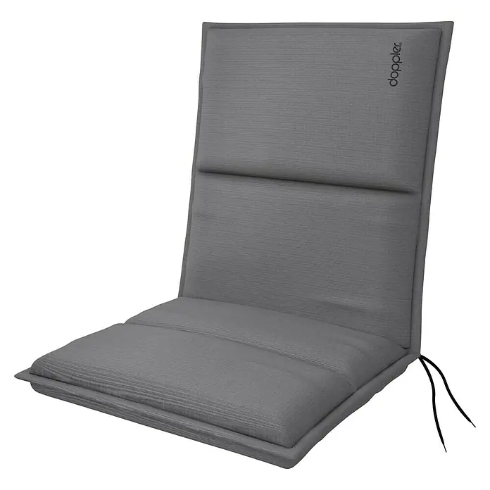 Doppler Sitzauflage City - Grau, Niederlehner, L x B x H: 100 x 48 x 6 cm, Polyester - Graue Doppler-Gartenstuhlauflage für zusätzlichen Komfort. Ideal für entspannte Stunden im Freien.