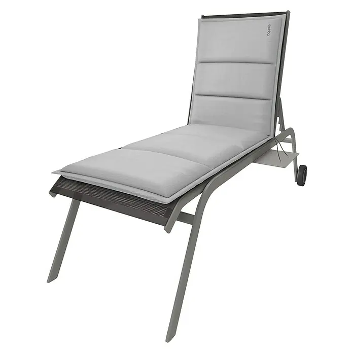 Doppler Liegenauflage City - Hellgrau, L x B x H: 195 x 60 x 6 cm, Liegenauflage - Die stilvolle graue Liege mit bequemer Polsterung lädt zum Entspannen im Garten oder auf der Terrasse ein. Das moderne Design fügt sich nahtlos ein.