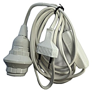 Elektrik Kabel mit E14 2er Fassung, Kabel mit Schalter und