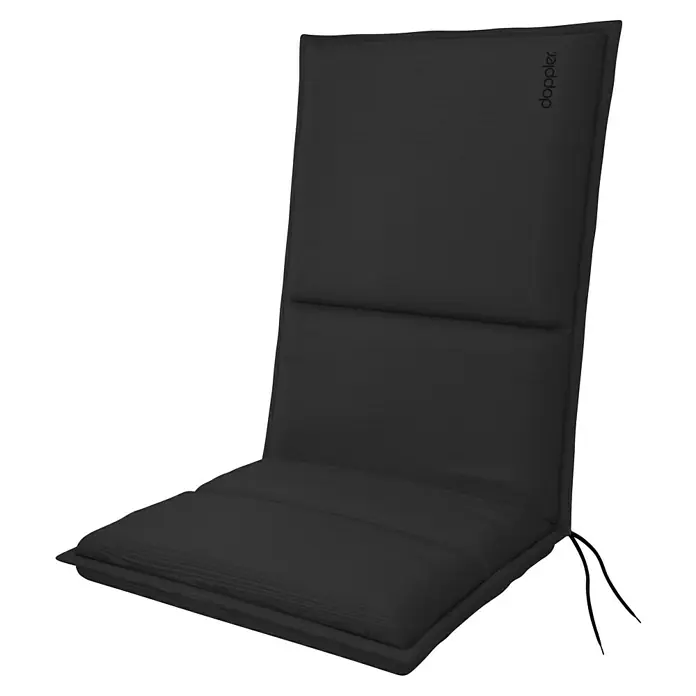 Doppler Sitzauflage Midi City - Schwarz, L x B x H: 110 x 48 x 6 cm, Polyester - Ein stilvolles, schwarzes Stuhlkissen der Marke Doppler für mehr Komfort und ein modernes Aussehen. Ideal für Gartenmöbel und den Innenbereich.