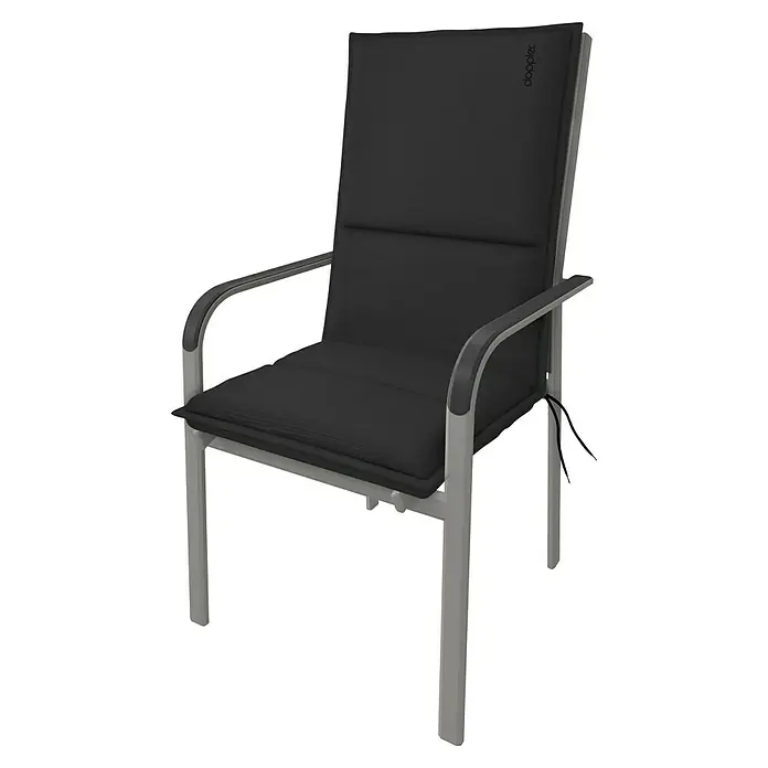 Doppler Sitzauflage Midi City - Schwarz, L x B x H: 110 x 48 x 6 cm, Polyester - Dieser stilvolle Sessel bietet Komfort und Eleganz für jeden Außenbereich. Das graue Design fügt sich nahtlos in jede Umgebung ein.