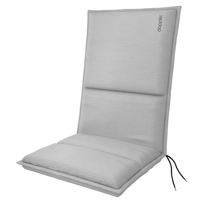 Doppler Sitzauflage Midi City - Hellgrau, L x B x H: 110 x 48 x 6 cm, Polyester - Hier ist ein bequemes, hellgraues Gartenstuhlauflagekissen. Ideal für Entspannung im Freien mit optimalem Komfort und stilvollem Design.