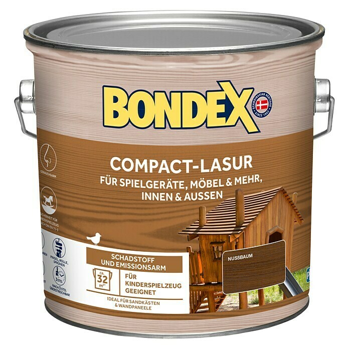 Bondex Holzlasur Compact (Nussbaum, 2,5 l)