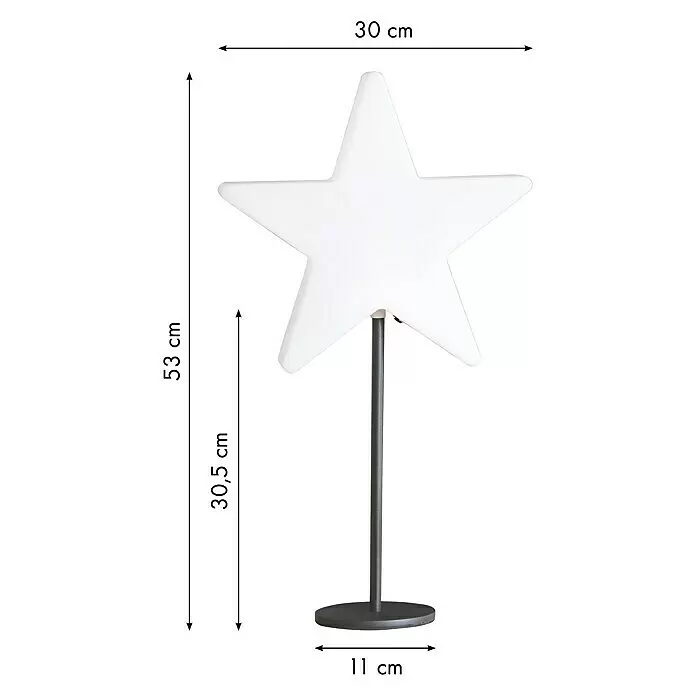 8 Seasons Design Shining Standstern Window Star - Weiß, Neutralweiß, LED - Detailaufnahme