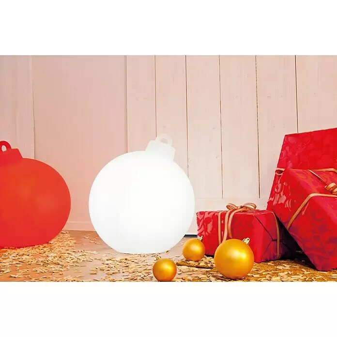 8 Seasons Design Shining LED-Weihnachtsleuchte Christmas Ball - 6 W, Weiß, Durchmesser: 33 cm - Stimmungsaufnahme