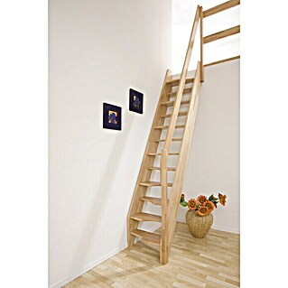 Luxholm Raumspartreppe Spessart (Breite: 59,4 cm, Kernbuche, Anzahl Steigungen: 14, Geschosshöhe: 295 cm)