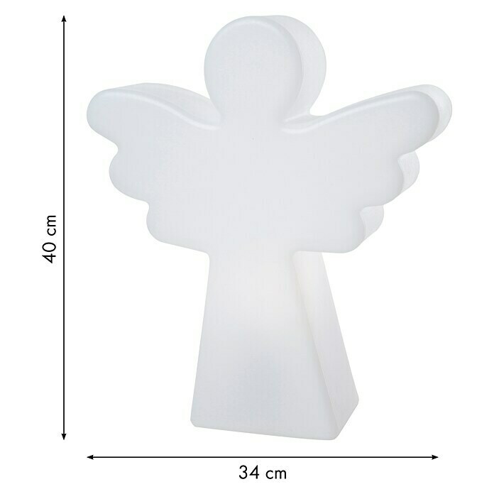 8 Seasons Design Shining LED-Weihnachtsleuchte Angel6 W, Weiß, L x B x H: 10 x 34 x 40 cm Unknown