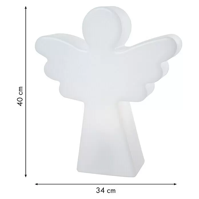 8 Seasons Design Shining LED-Weihnachtsleuchte Angel - 6 W, Weiß, L x B x H: 10 x 34 x 40 cm