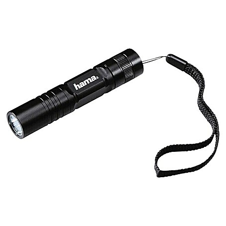 Hama LED-Taschenlampe Regular R-98 (Batteriebetrieben, Schwarz, 36 lm)