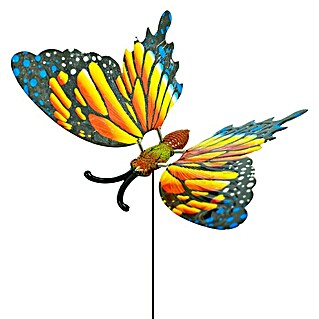 Pflanzenstecker Schmetterling (L x B x H: 15 x 21 x 60 cm, Kunststoff, Orange)