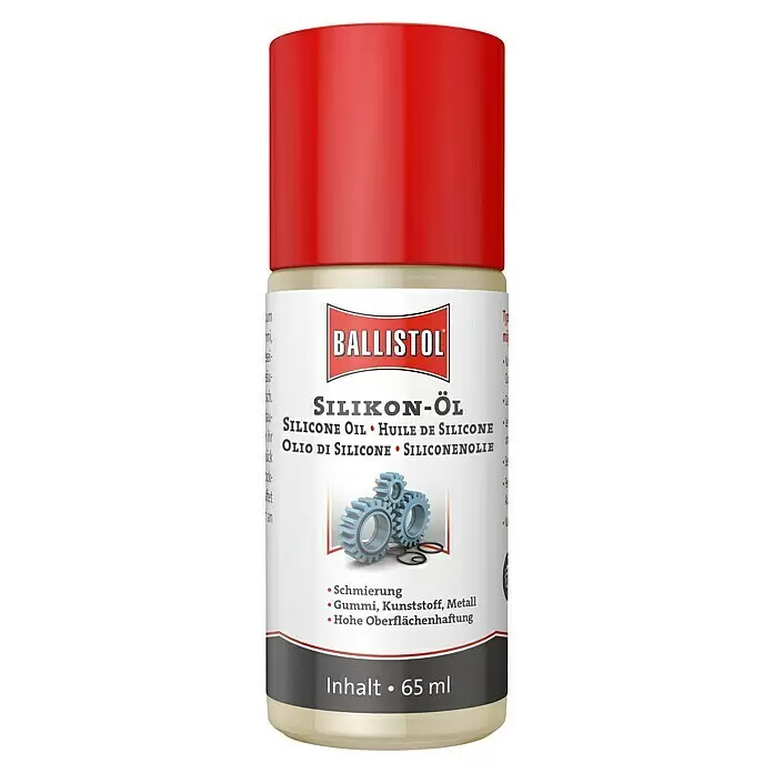 Ballistol Silikonspray65 ml, Geeignet für: Kunststoff Front View