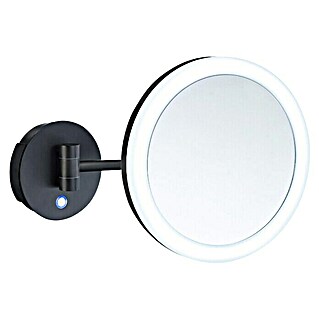 Smedbo Outline Cosmeticaspiegel (Diameter: 20 cm, Rond, Zwart, Vergroting 1: 500 %)