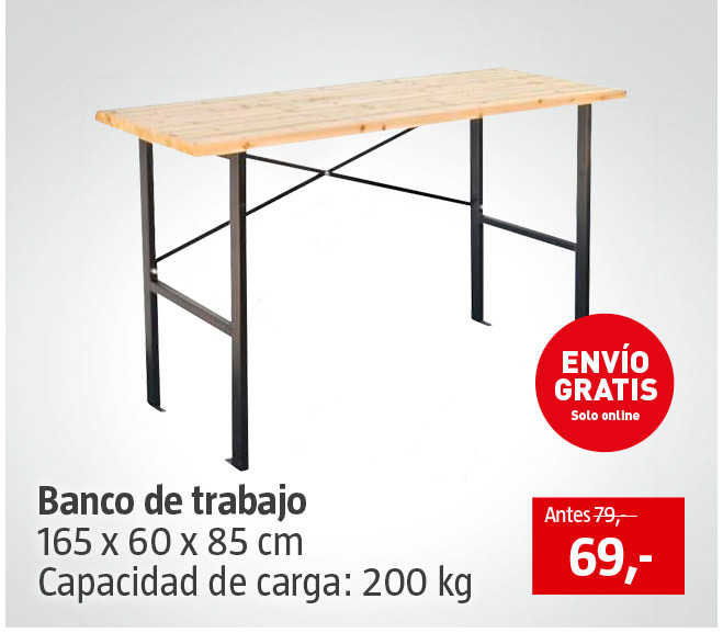Banco de trabajo de madera