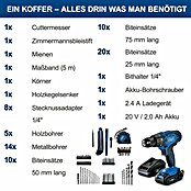 Scheppach IXES 20V Set za akumulatorski vrtalni vijačnik C-DTB74/1-X  (20 V, 1 baterija, 2 Ah, 50 Nm) | 2296 - Akkuschrauber/Akkubohrschrauber Marke | BBDI - Akkugeräte | BBD - Elektro WZ/Großmaschinen | BB - ElektroWZ/Großmaschinen | B - Werkz/Masch/Maschzubeh/Auto | BAUHAUS