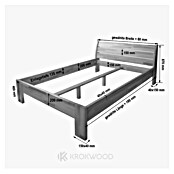 Krok Wood Bett Alice (140 x 200 cm, Buche) | BAUHAUS