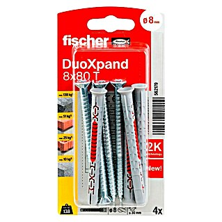 Fischer Constructieplug DuoXpand T40 (Ø x l: 8 x 80 mm, 4 st.)