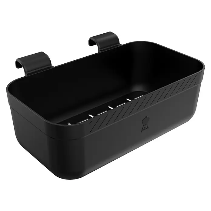 Weber Einhängekorb - L x B x H: 31 x 21 x 12 cm, Kunststoff - Schwarzer Weber-Kunststoffbehälter mit Aufhängevorrichtung für Grillutensilien, ideal zum Organisieren des Grillbereichs.