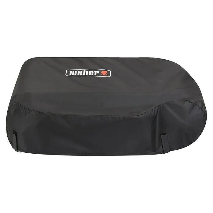 Weber Grill-Schutzhülle - Passend für: Weber Plancha Grill Slate 56, Kunststoff - Schwarze Weber Grillabdeckung mit dem Weber Logo auf der Oberseite, die den Grill vor Witterungseinflüssen schützt und die Lebensdauer verlängert.