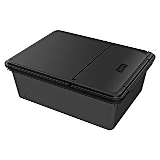 Weber Aufbewahrungsbox (L x B x H: 37 x 48,5 x 16,5 cm, Kunststoff, Schwarz)