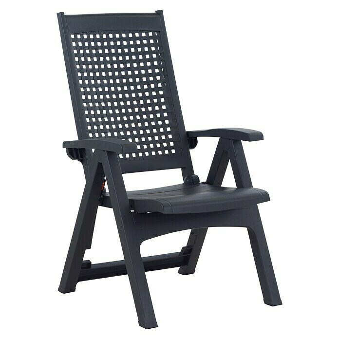 Sillón de posiciones Cannes (Polipropileno, Respaldo regulable, Antracita, An x Pr x Al: 65 x 63 x 108 cm) | BAUHAUS