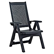 Sillón de posiciones Cannes (Polipropileno, Respaldo regulable, Antracita, An x Pr x Al: 65 x 63 x 108 cm) | BAUHAUS