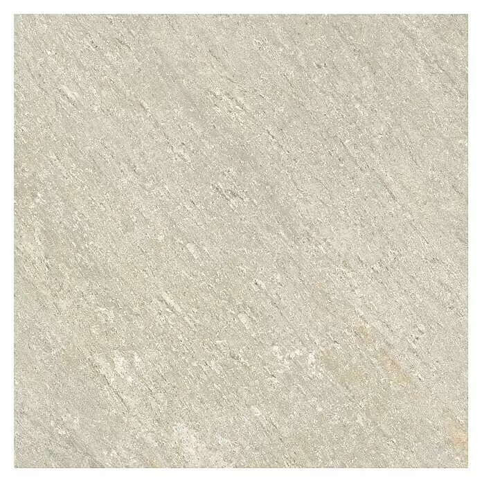 Feinsteinzeugfliese Piazza Sabbia - 59,7 x 59,7 cm, Beige/Grau, Matt - Hellbeige-graue Fliese in Steinoptik mit dezenter diagonaler Textur für Boden oder Wand.