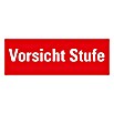Pickup Warnschild (Motiv: Vorsicht Stufe, L x B: 33 x 12 cm)