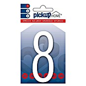 Pickup 3D Home Huisnummer (Hoogte: 9 cm, Motief: 8, Wit, Kunststof, Zelfklevend)