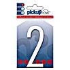 Pickup 3D Home Hausnummer (Höhe: 9 cm, Motiv: 2, Weiß, Kunststoff, Selbstklebend)
