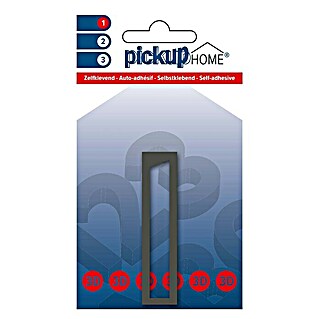 Pickup 3D Home Huisnummer Milan (Hoogte: 6 cm, Motief: 1, Grijs, Kunststof, Zelfklevend)