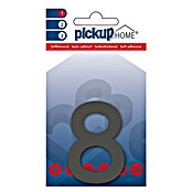 Pickup 3D Home Hausnummer (Höhe: 6 cm, Motiv: 8, Grau, Kunststoff, Selbstklebend)